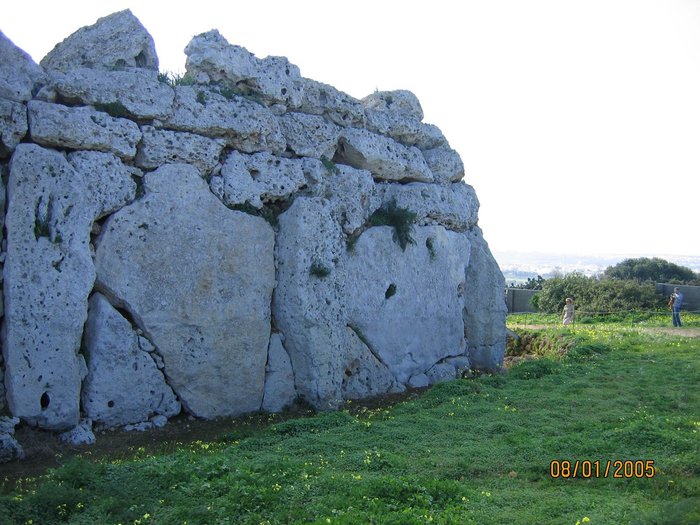 The northern wall of Ggantija. (Gozo Island). 