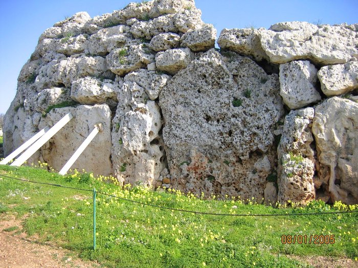 The northern wall of Ggantija. (Gozo Island). 