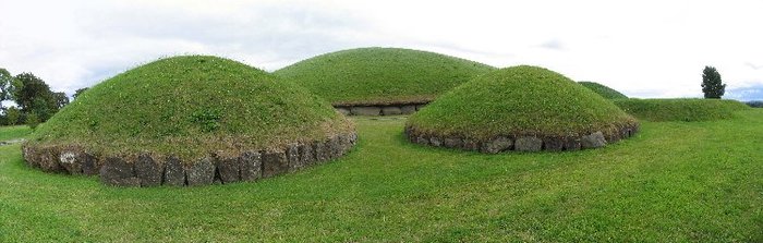 Tumuli from Knowth group. Ireland